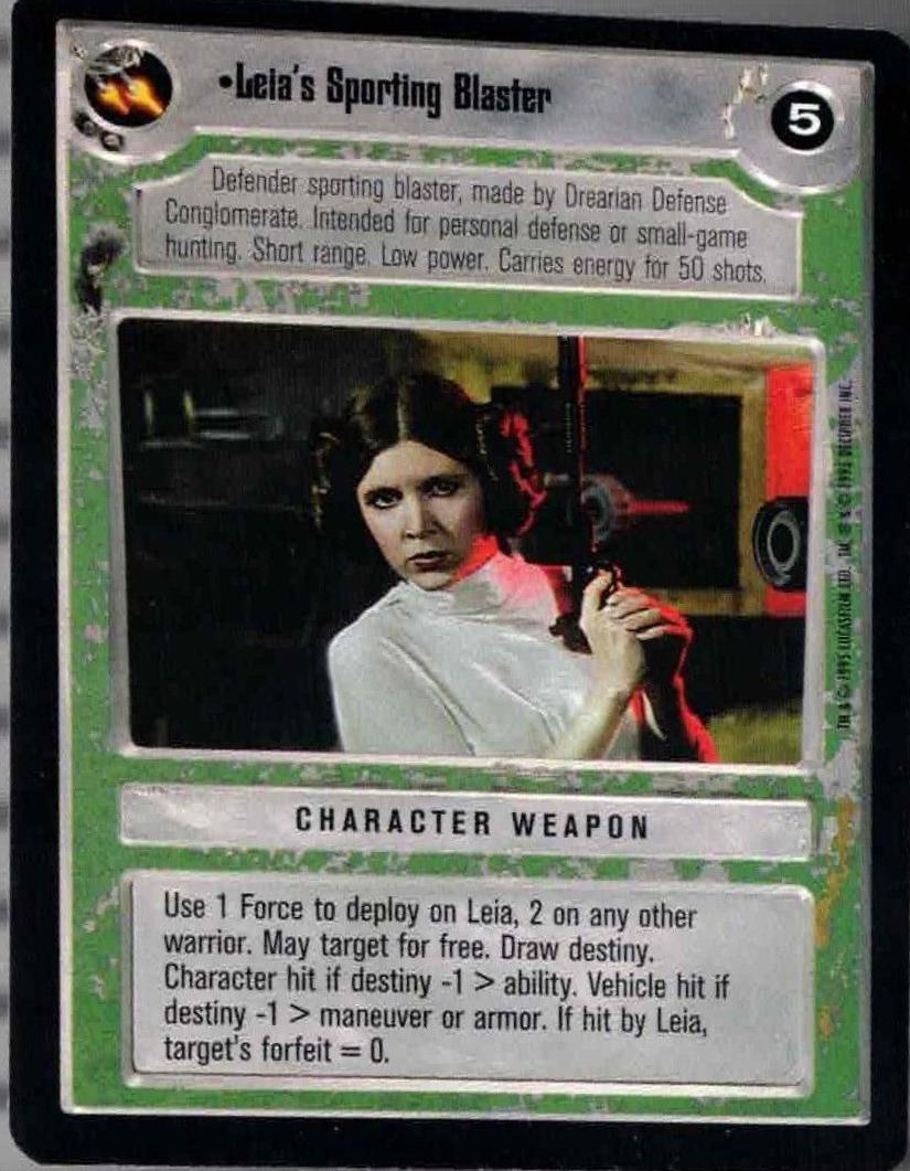 Leia's Sporting Blaster Star Wars CCG Premiere