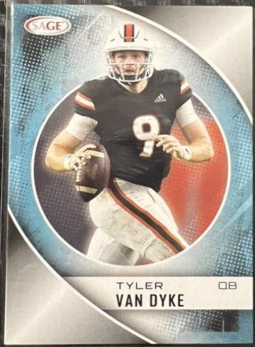 Tyler Van Dyke #5 Football Cards 2023 Sage
