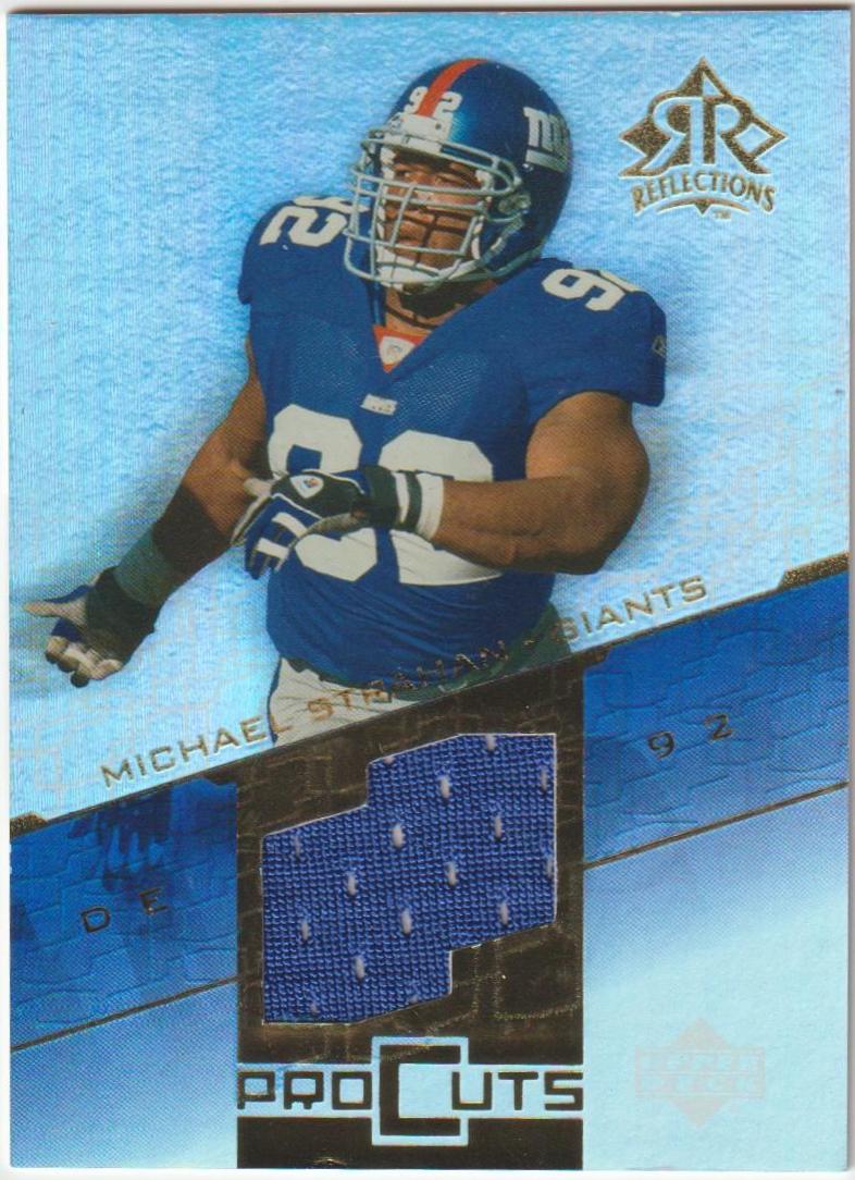 MICHAEL STRAHAN #PC-MS 2004 Upper Deck Reflections Pro Cuts Football