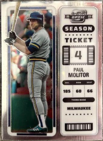 Paul Molitor #1 Baseball Cards 2023 Panini Chronicles Contenders Optic