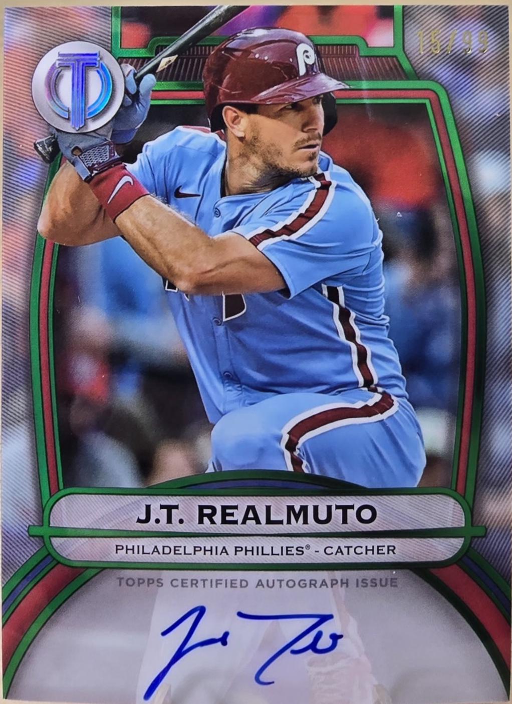 J.T. Realmuto #TA-JTR 2025 Topps Tribute Autograph Baseball