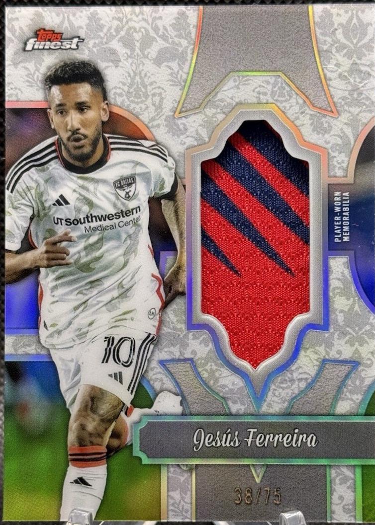 Jesus Ferreira #FF-JF Soccer Cards 2024 Topps Finest MLS Fabrics