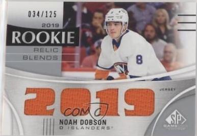 Noah Dobson #RRB-ND Hockey Cards 2019 SP Game Used Rookie Relic Blends