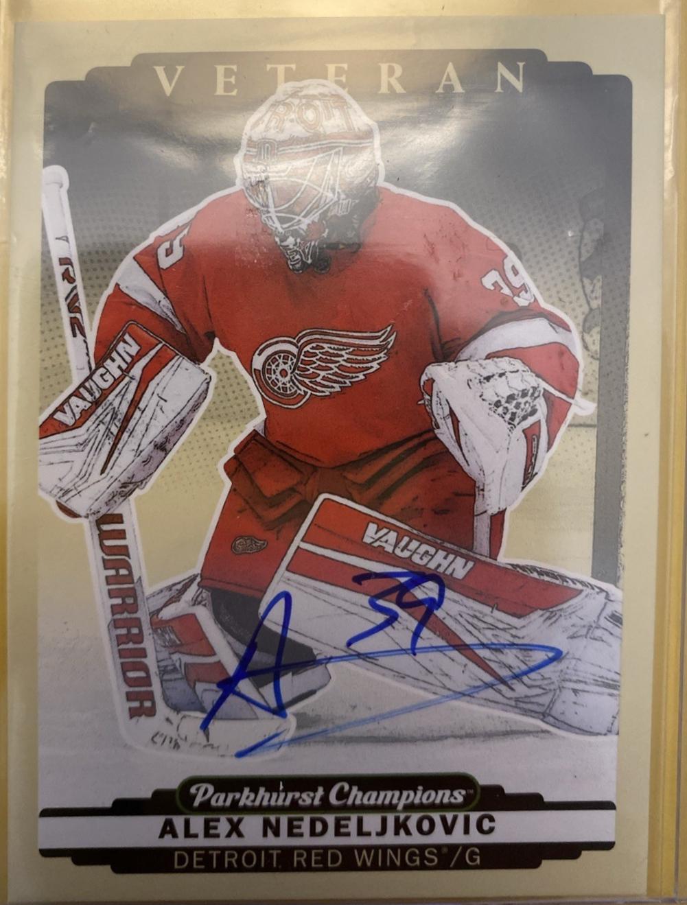 Alex Nedeljkovic #145 Hockey Cards 2022 Parkhurst Champions Autograph