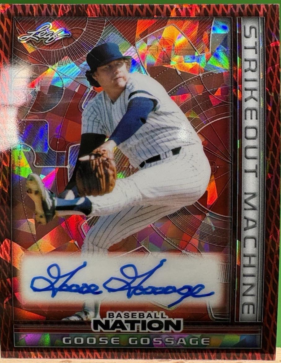 Goose Gossage #SMA-GG1 2025 Leaf Baseball Nation Strikeout Machine Autographs