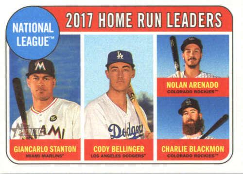 Charlie Blackmon, Cody Bellinger, Giancarlo Stanton, Nolan Arenado #6 Baseball Cards 2018 Topps Heritage