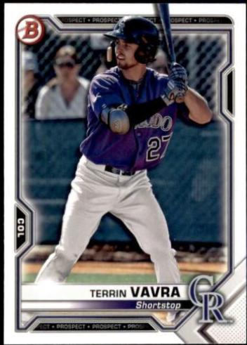 Terrin Vavra #BP-100 Baseball Cards 2021 Bowman Paper Prospects
