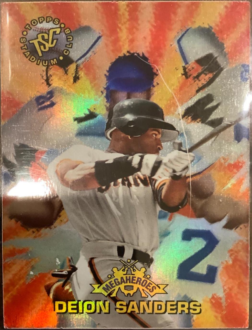 Deion Sanders #MH9 Baseball Cards 1996 Stadium Club Megaheroes