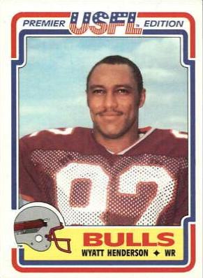 Wyatt Henderson #41 Football Cards 1984 Topps USFL