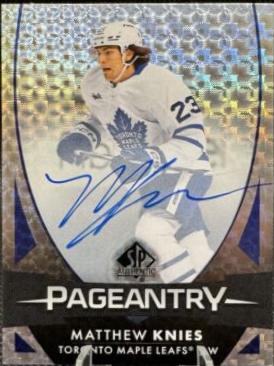 Matthew Knies #P-64 Hockey Cards 2023 SP Authentic Pageantry Autograph