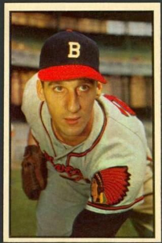 Warren Spahn #99 Baseball Cards 1953 Bowman Color