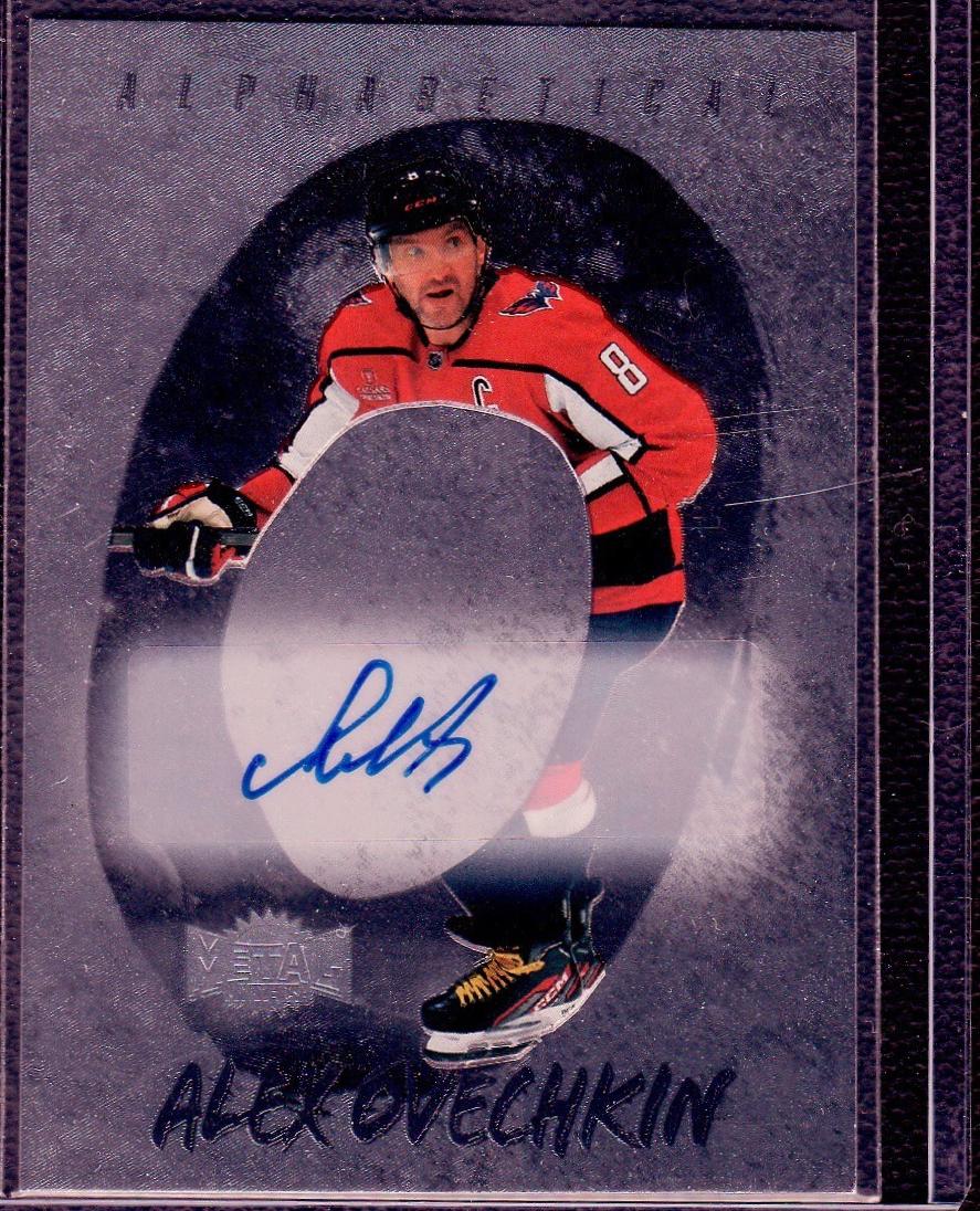 Alex Ovechkin #A-15 Hockey Cards 2024 SkyBox Metal Universe Alphabetical Autograph