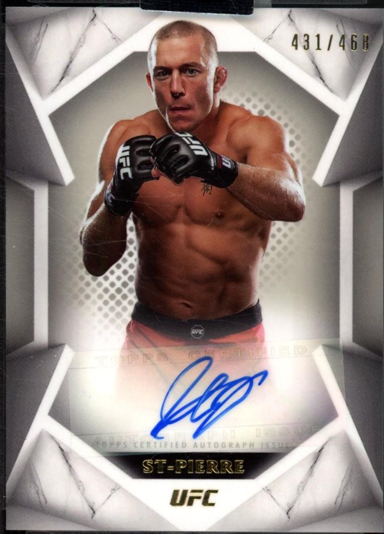 Georges St Pierre #STS-GSP Ufc Cards 2020 Topps UFC Striking Signatures Fighter