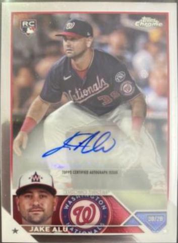 Jake Alu #AC-JAL Baseball Cards 2023 Topps Chrome Update Autographs