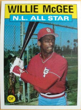 Willie McGee #707 Baseball Cards 1986 Topps