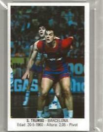 S. Trumbo #14 Basketball Cards 1987 J. Merchante Stickers