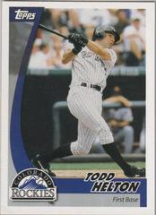Todd Helton #11 Baseball Cards 2002 Topps Post Cereal Prices