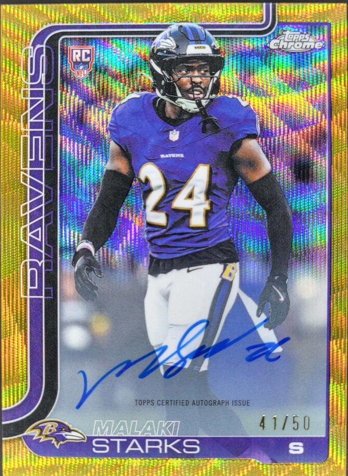 Malaki Starks [Gold Wave Refractor] #RA-MS