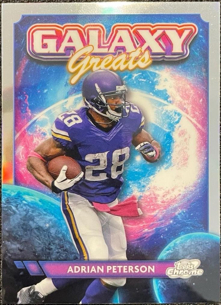 Adrian Peterson #GG-14 Football Cards 2024 Topps Cosmic Chrome Galaxy Greats