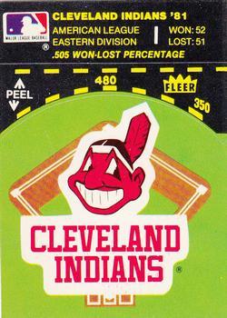 Cleveland Indians #NNA Baseball Cards 1982 Fleer Team Logo Stickers