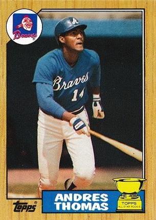 Andres Thomas #296 Baseball Cards 1987 Topps
