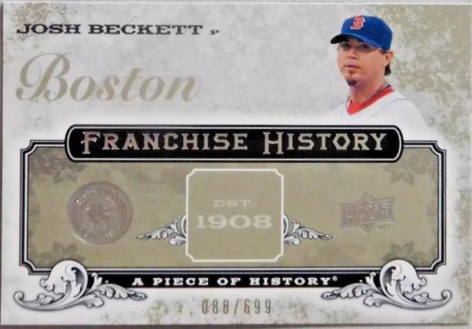 Josh Beckett #FH-9 Baseball Cards 2008 Upper Deck Piece of History Franchise History