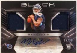 Malik Willis #RSM-MWI 2022 Panini Black Football Rookie Signature Materials