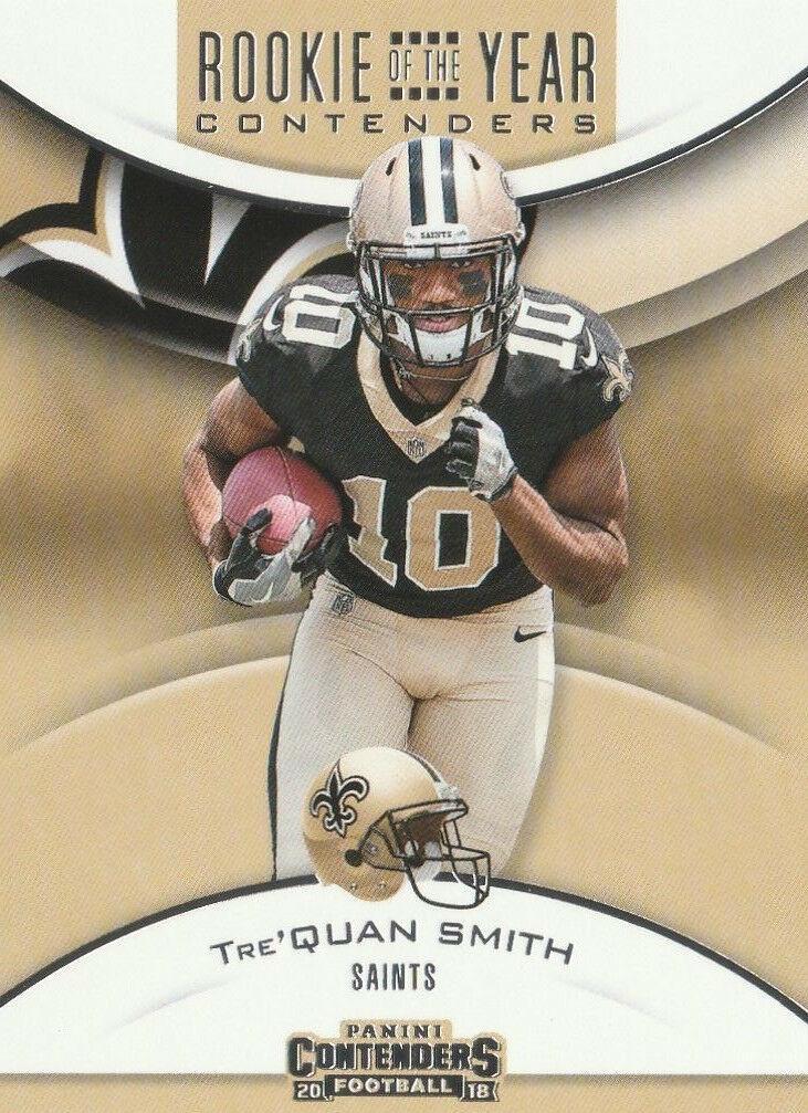Tre'Quan Smith Football Cards 2018 Panini Contenders Rookie of the Year