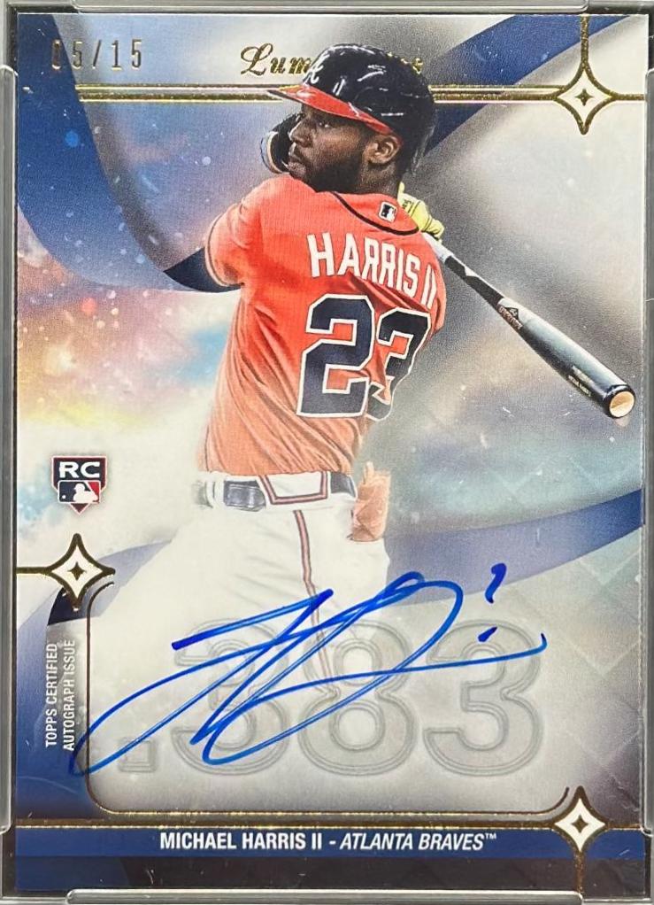 Michael Harris II #HK-MH1 Baseball Cards 2023 Topps Luminaries Hit King Autograph