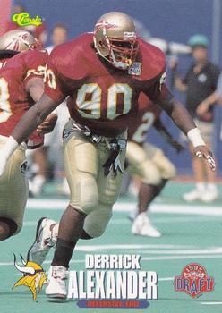 Derrick Alexander #11 Football Cards 1995 Classic NFL Rookies