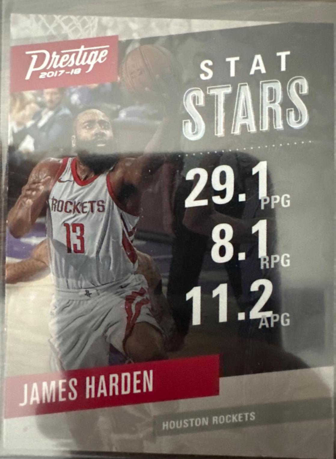 James Harden #5 Basketball Cards 2017 Panini Prestige Stat Stars