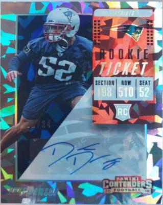 Duke Dawson #262 2018 Panini Contenders Football Rookie Ticket