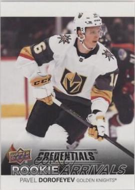 Pavel Dorofeyev #RA-24 Hockey Cards 2021 Upper Deck Credentials Rookie Arrivals