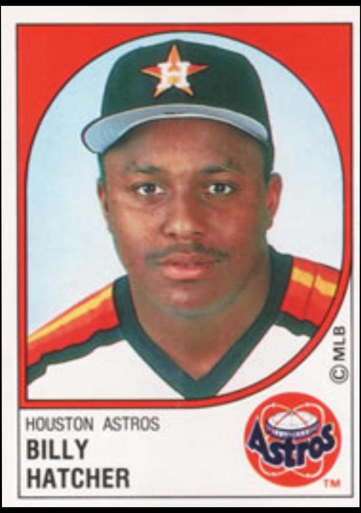 Billy Hatcher #300 Baseball Cards 1988 Panini Stickers