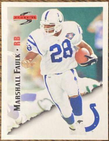 Marshall Faulk #4 Football Cards 1995 Panini Score