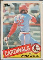 David Green #87 Baseball Cards 1985 Topps Prices