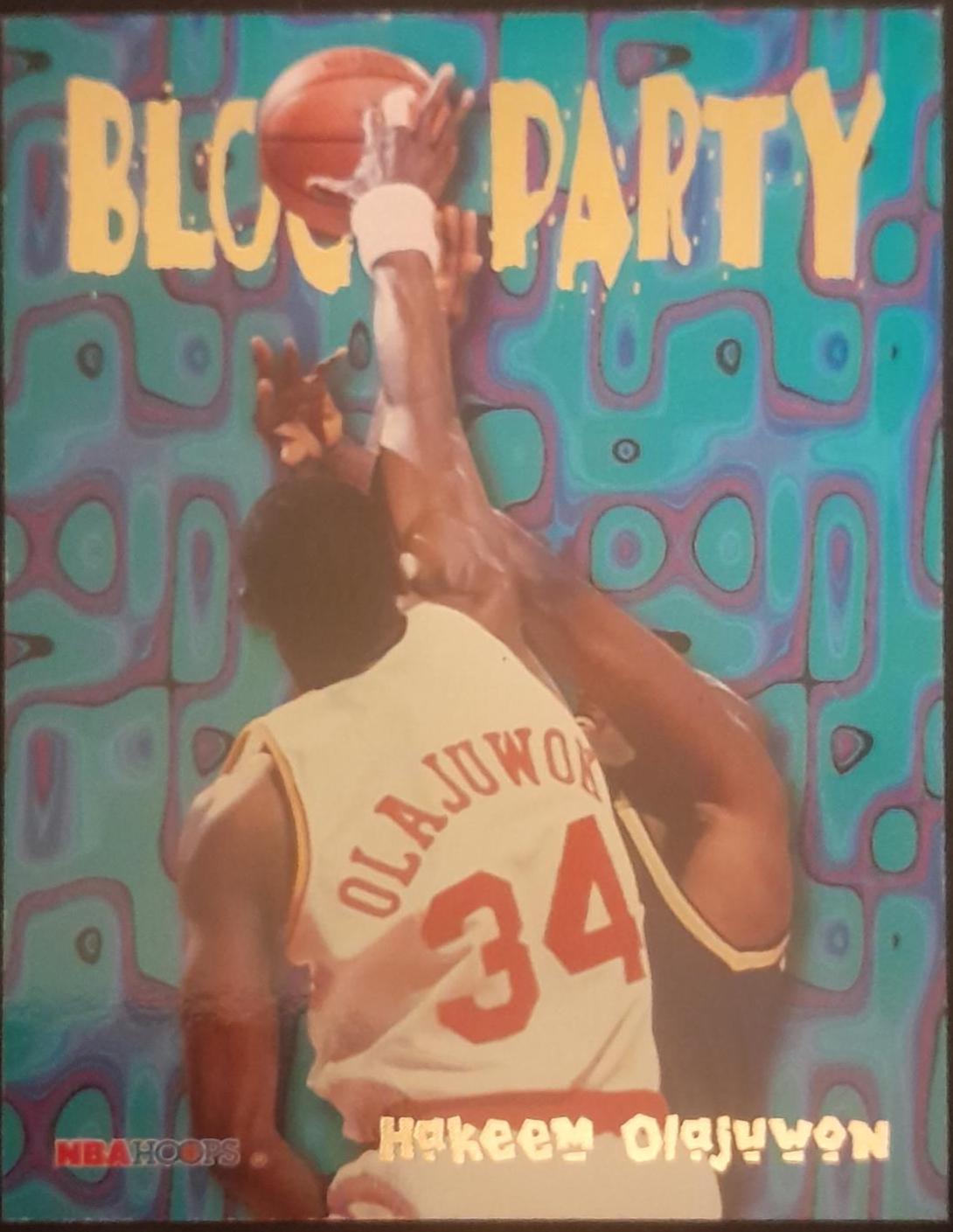 Hakeem Olajuwon #8 of 25 Basketball Cards 1995 Hoops Block Party