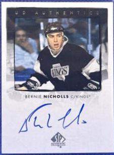 Bernie Nicholls #UDA-BN Hockey Cards 2022 SP Authentic UD Autographs