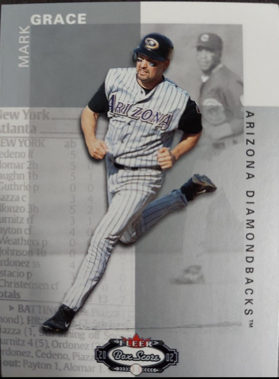 Mark Grace #40 Baseball Cards 2002 Fleer Box Score