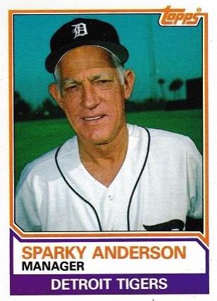 Sparky Anderson #666 Baseball Cards 1983 Topps