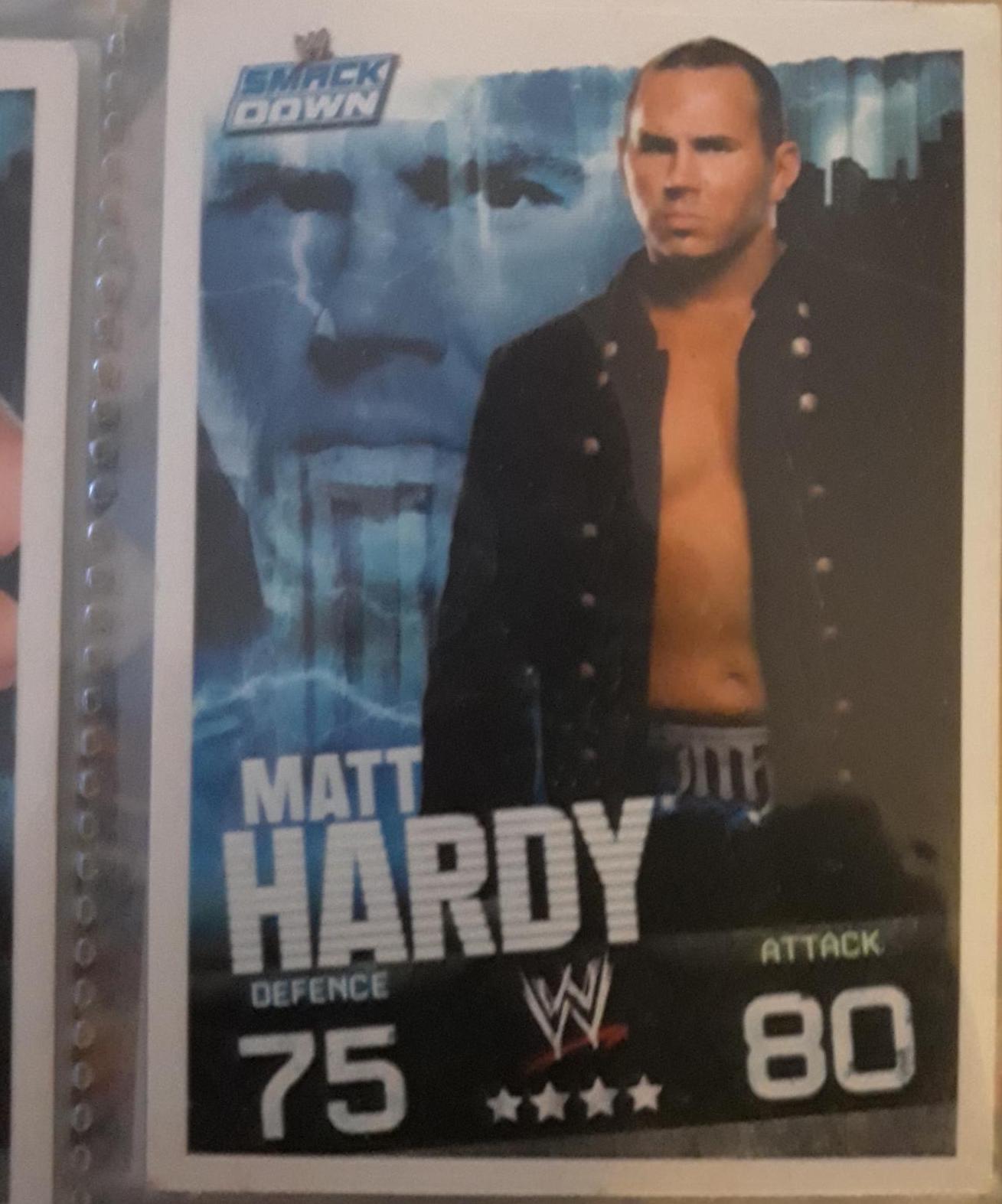 Matt Hardy Wrestling Cards 2009 Topps WWE Slam Attax