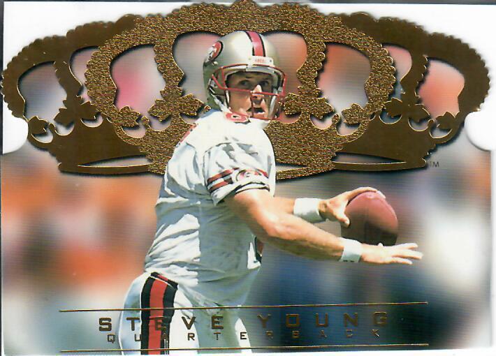 Steve Young #TC-10 Football Cards 1996 Pacific Crown Royale Triple Die Cut