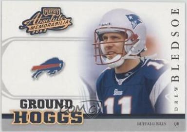 Drew Bledsoe #GH-9 Football Cards 2002 Playoff Absolute Memorabilia Ground Hoggs