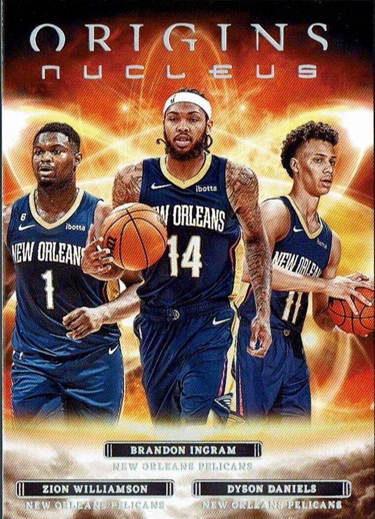 Dyson Daniels, Zion Williamson, Brandon Ingram #7 Basketball Cards 2022 Panini Origins Nucleus