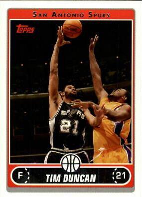 Tim Duncan #2 Basketball Cards 2006 Topps