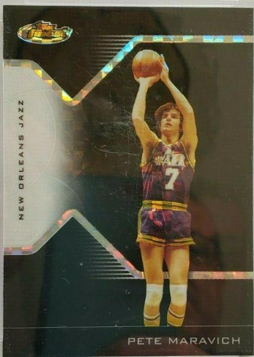 Pete Maravich #137 Basketball Cards 2004 Finest
