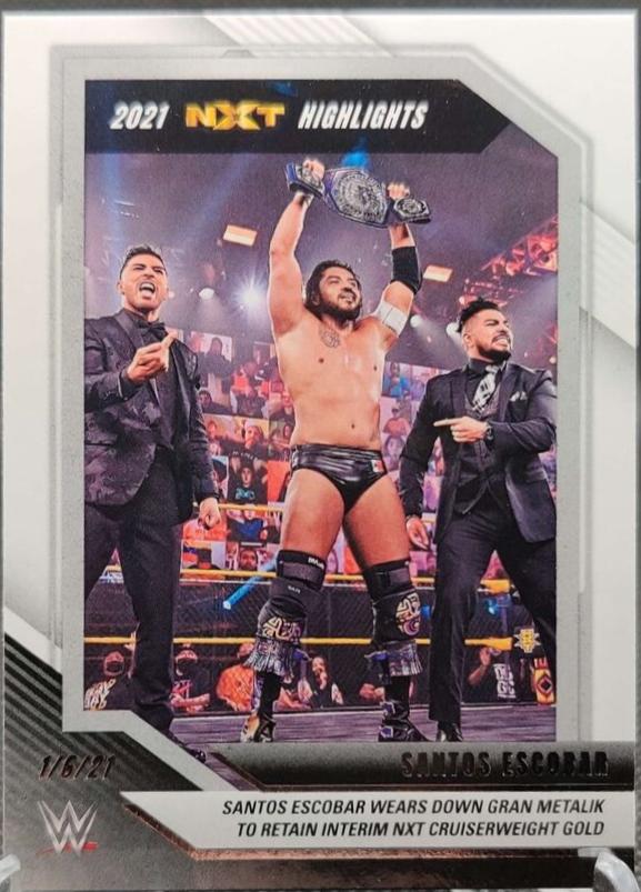 Santos Escobar #1 Wrestling Cards 2022 Panini NXT WWE 2021 Highlights