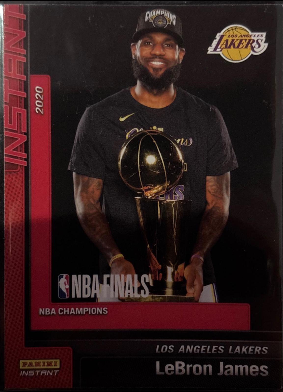 Lebron James #13 Basketball Cards 2019 Panini Instant Lakers NBA Champions