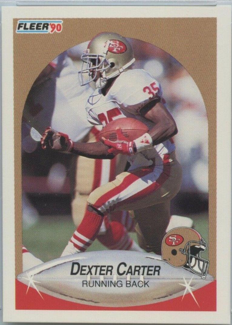 Dexter Carter #U-46 Football Cards 1990 Fleer Update
