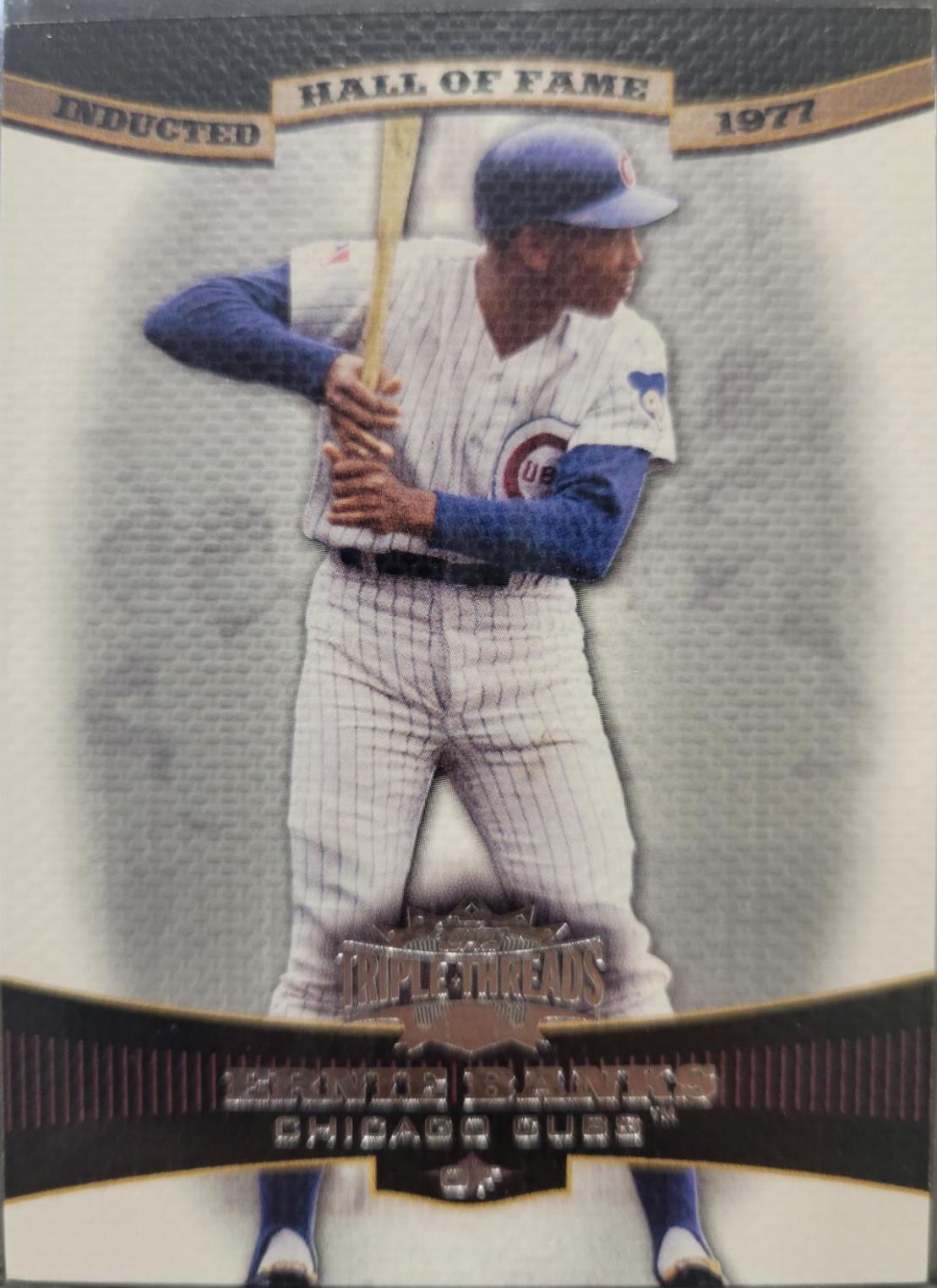 Ernie Banks #14 Baseball Cards 2006 Topps Triple Threads
